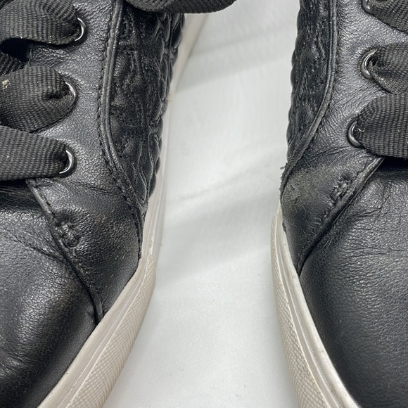 Tory Burch Perfect Black Quilted Marion Leather Sneaker Size 8.5M - Picture 10 of 11